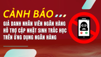 Mạo danh ngân hàng hướng dẫn xác thực trên ứng dụng